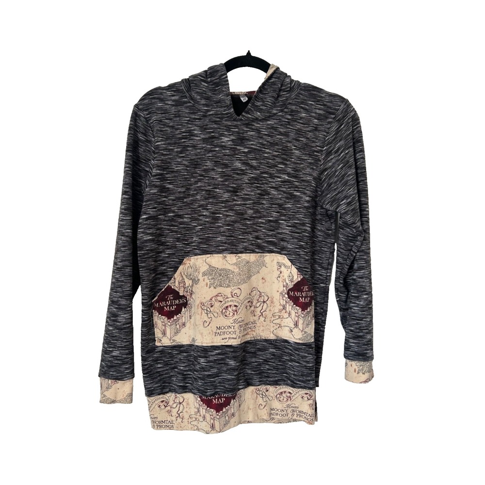 Reworked Harry Potter Marauder's Map Hoodie Size 14 Replica The Noble Collection